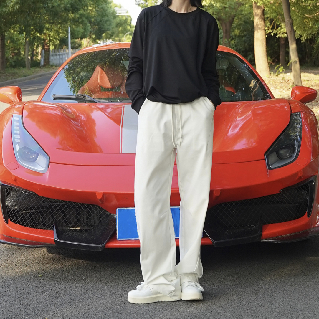 弯刀牛仔裤休闲裤秋季长裤运动休闲裤时尚纯色百搭卡其