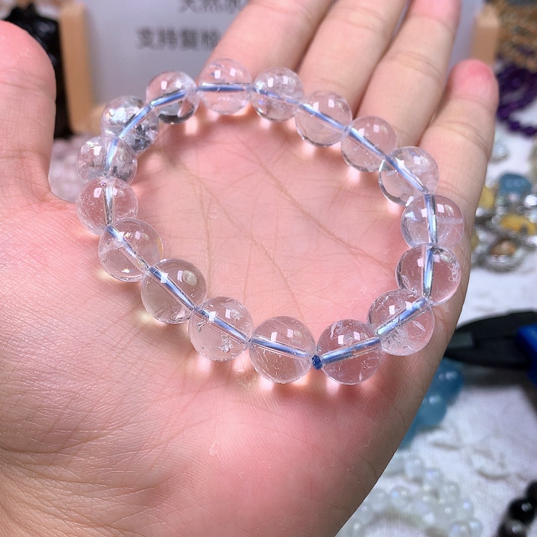 水晶手链未镶嵌金****）天然