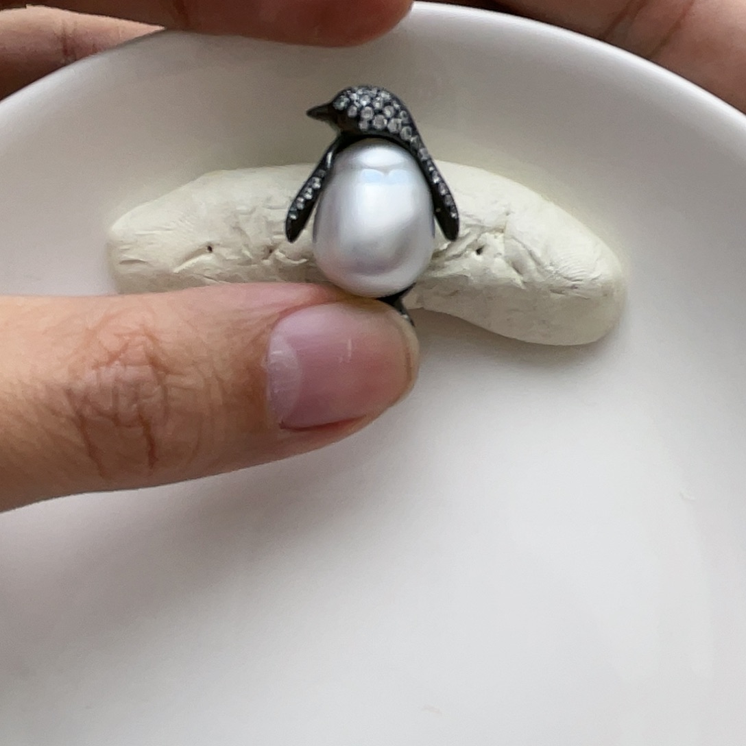 海水珍珠吊坠(不含链)银S925镶嵌