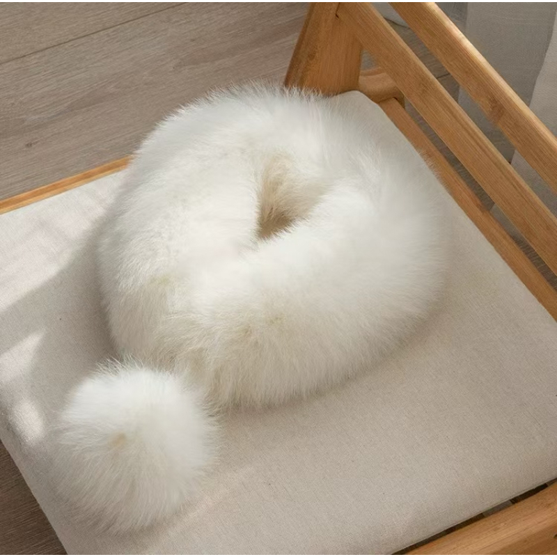 【F·J】新款纯色狐狸毛保暖围巾女秋冬季毛领磁铁围脖DZ20251112