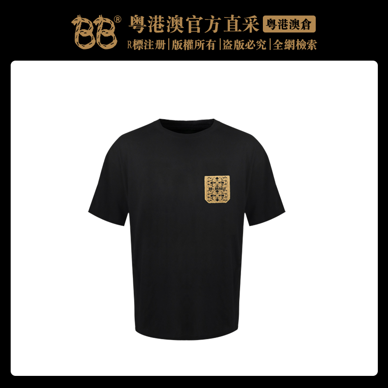 BB 【巴塔哥 重磅纯棉】奢品高定重工刺绣短袖T恤潮 BB2395