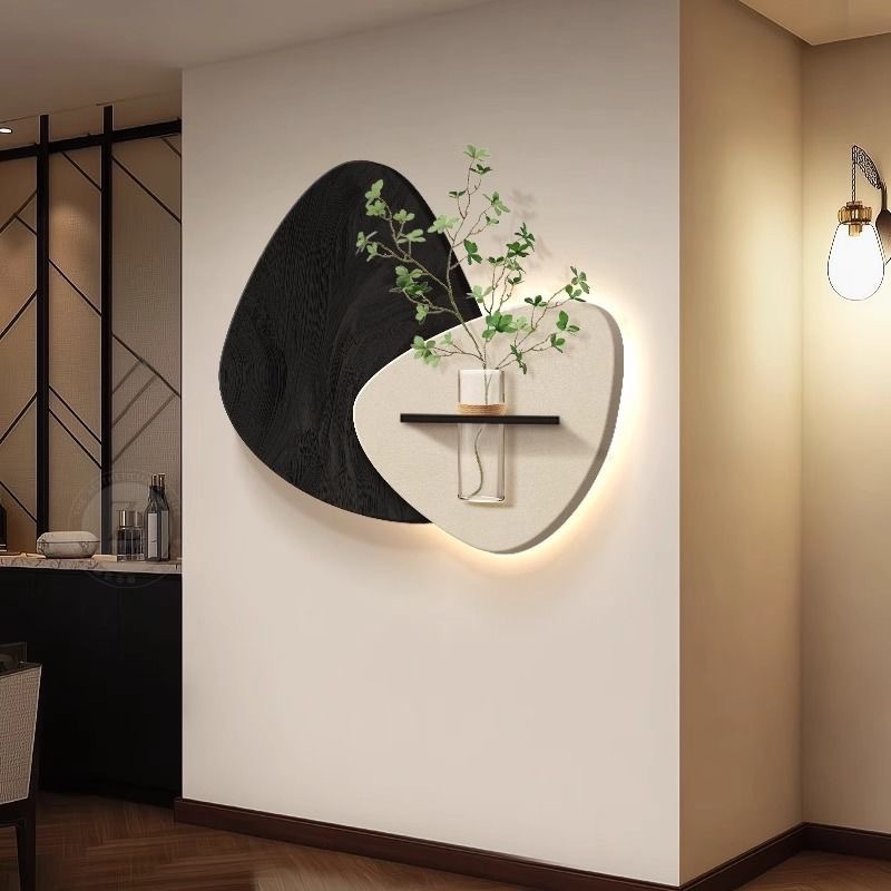 高级感入户玄关装饰画水培绿植电视沙发背景墙壁画客厅餐厅桌挂画