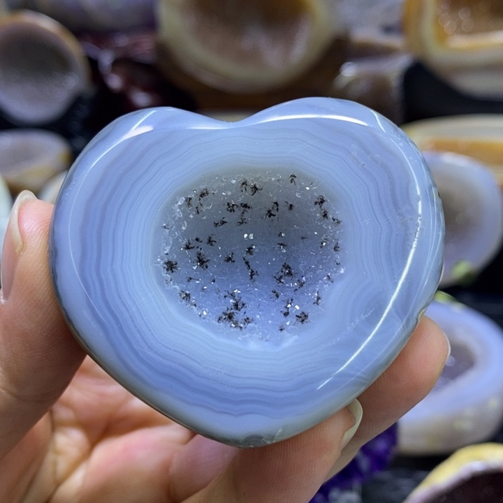 未镶嵌珠宝半成品水晶精抛爱心