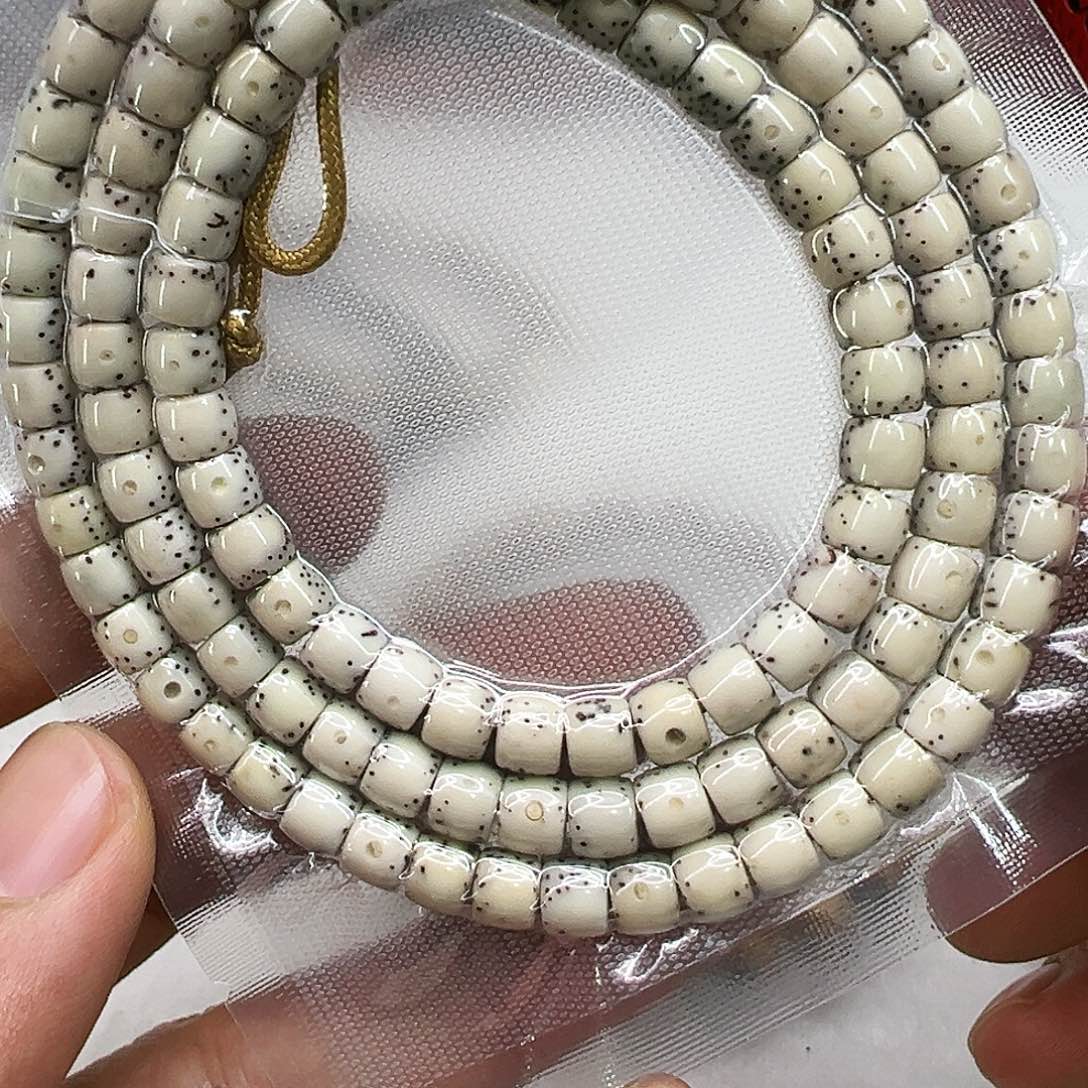 星月菩提手串37高端糯冰大留白河豚星月菩提108-65直切