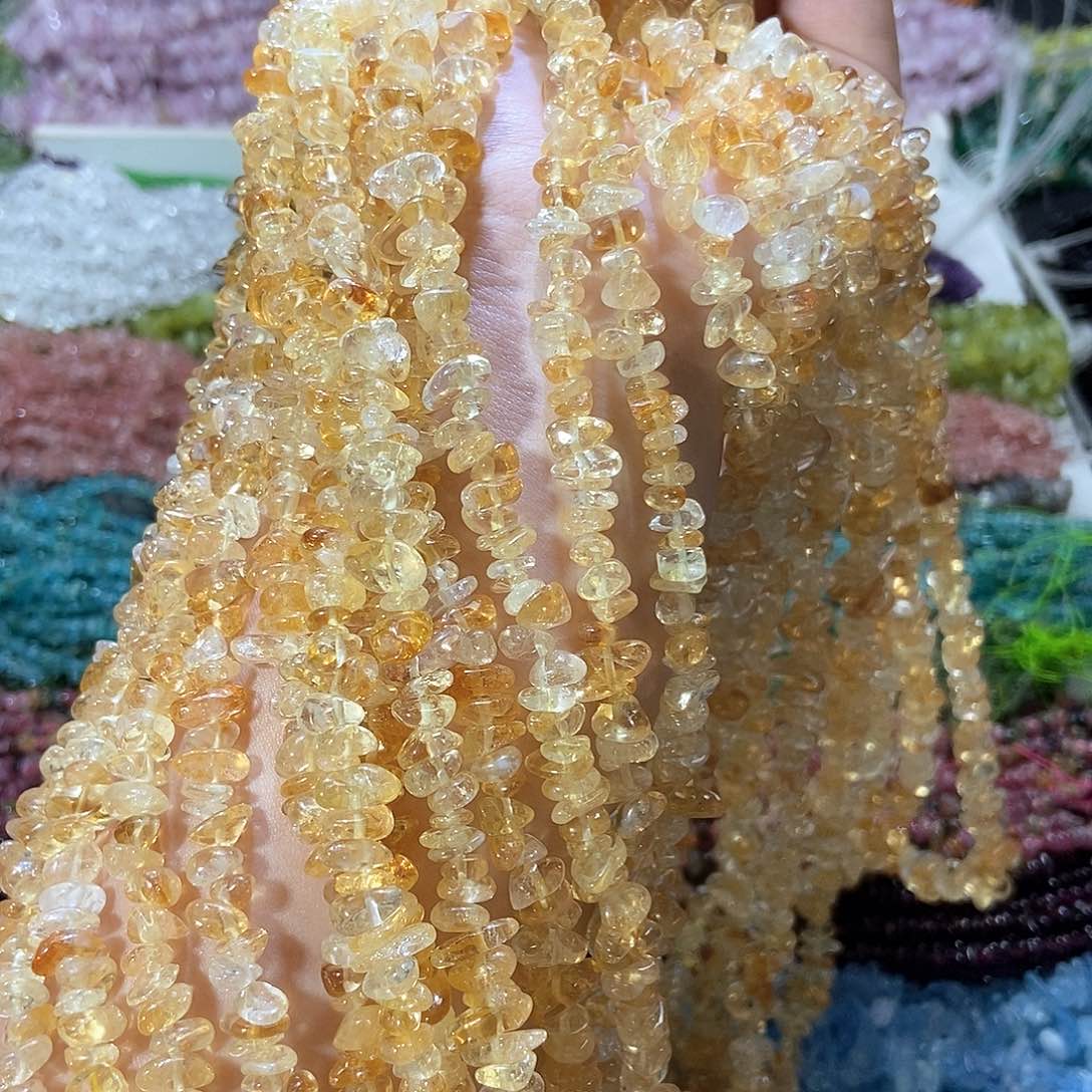 水晶珠宝半成品未镶嵌黄水晶