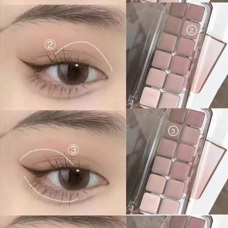 直播1】低饱和韩系伪素颜哑光眼影盘清冷灰粉大地色日常裸妆