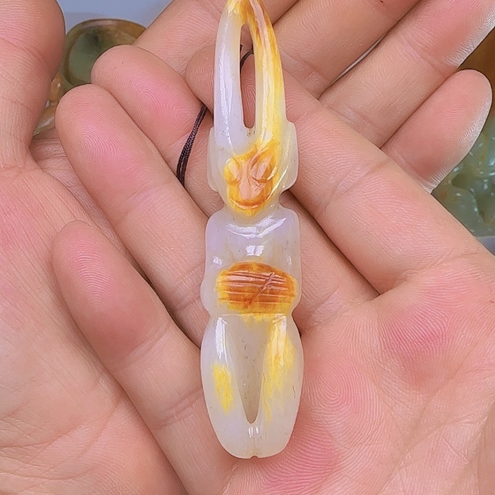 和田玉吊坠(不含链)未镶嵌