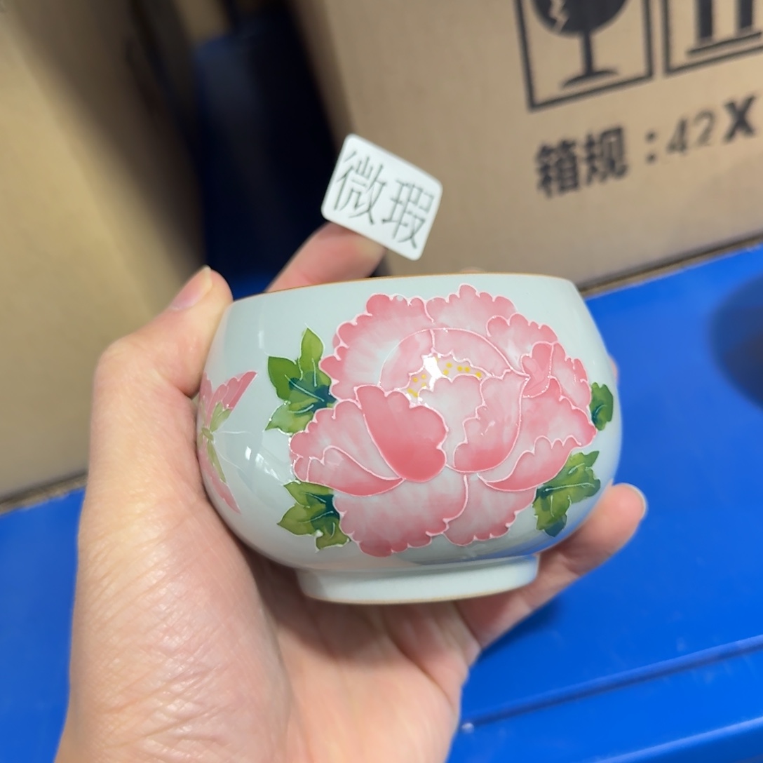 釉下手绘茶具微瑕
