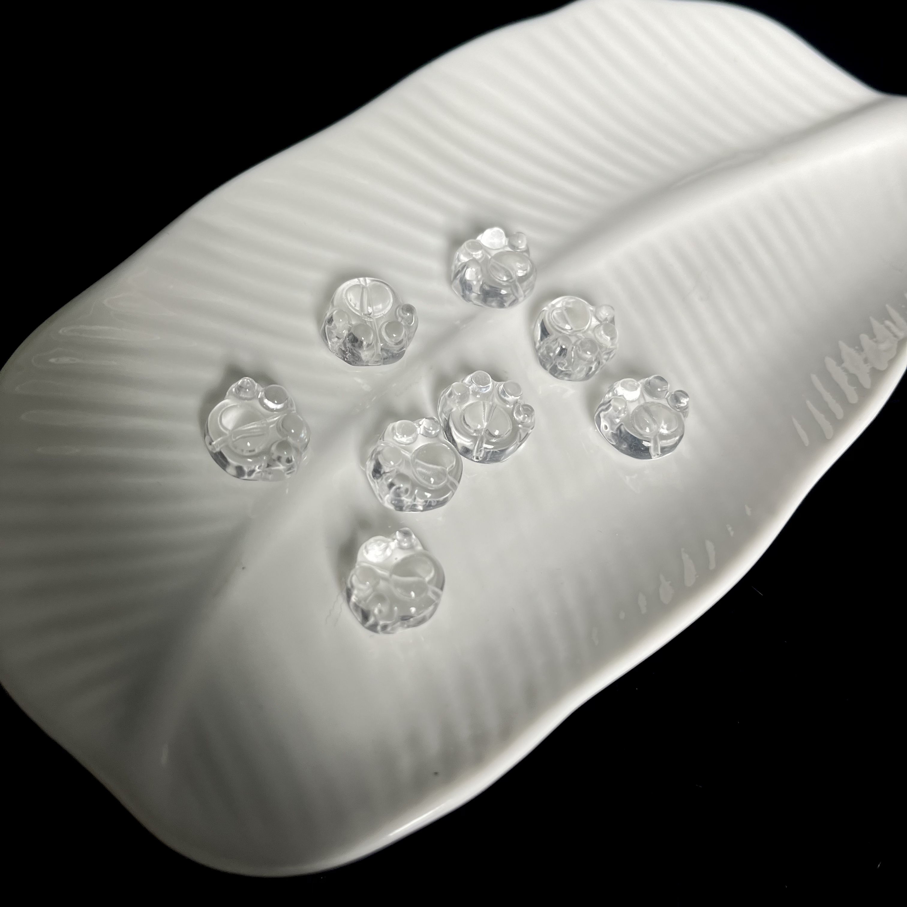 天然白水晶猫爪15*14*8配件diy手串DZ378多样性发其一