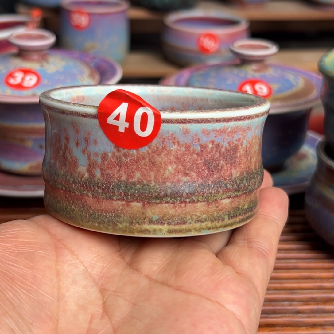 手工制作钧窑茶器