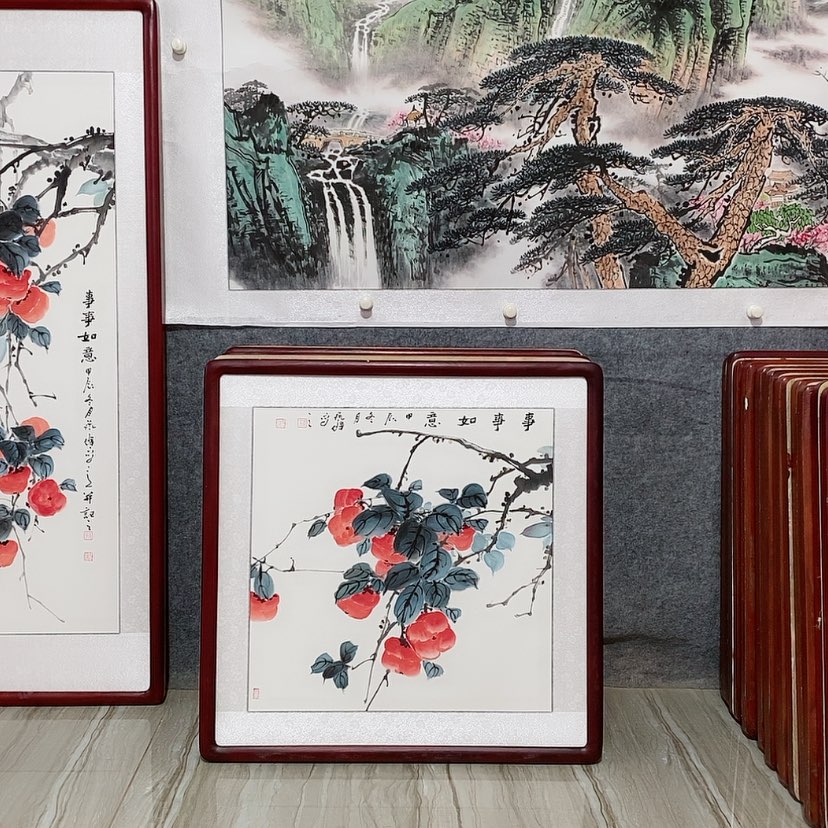 【闪购商品】国画书画作品带框65×65厘米