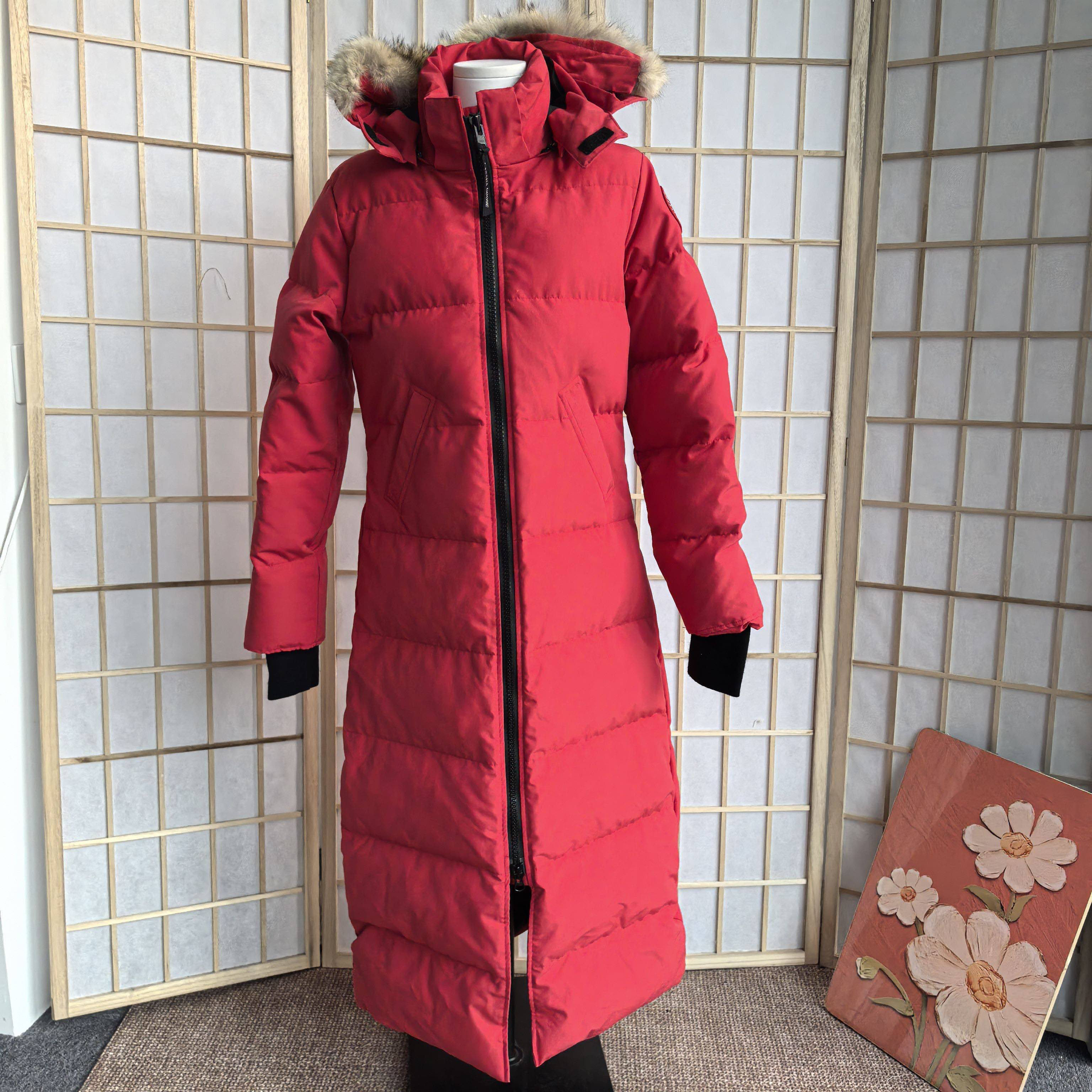 99新 CANADA GOOSE A10610 红色 羽绒服 99新 s码 肩宽42 胸围100
