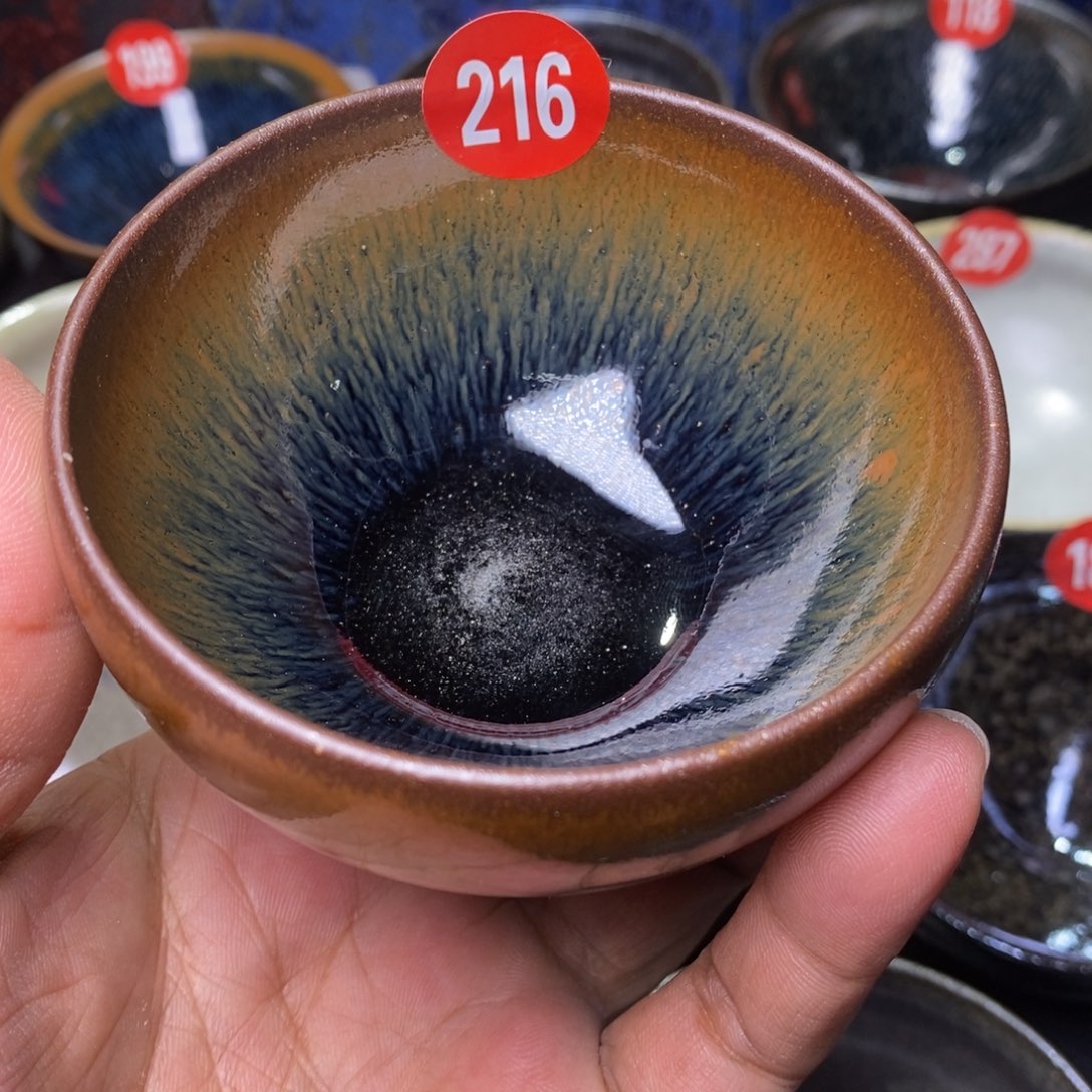 茶盏青御坊龙窑柴烧茶盏