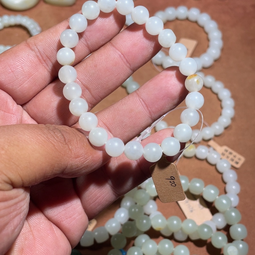 和田玉未镶嵌手链