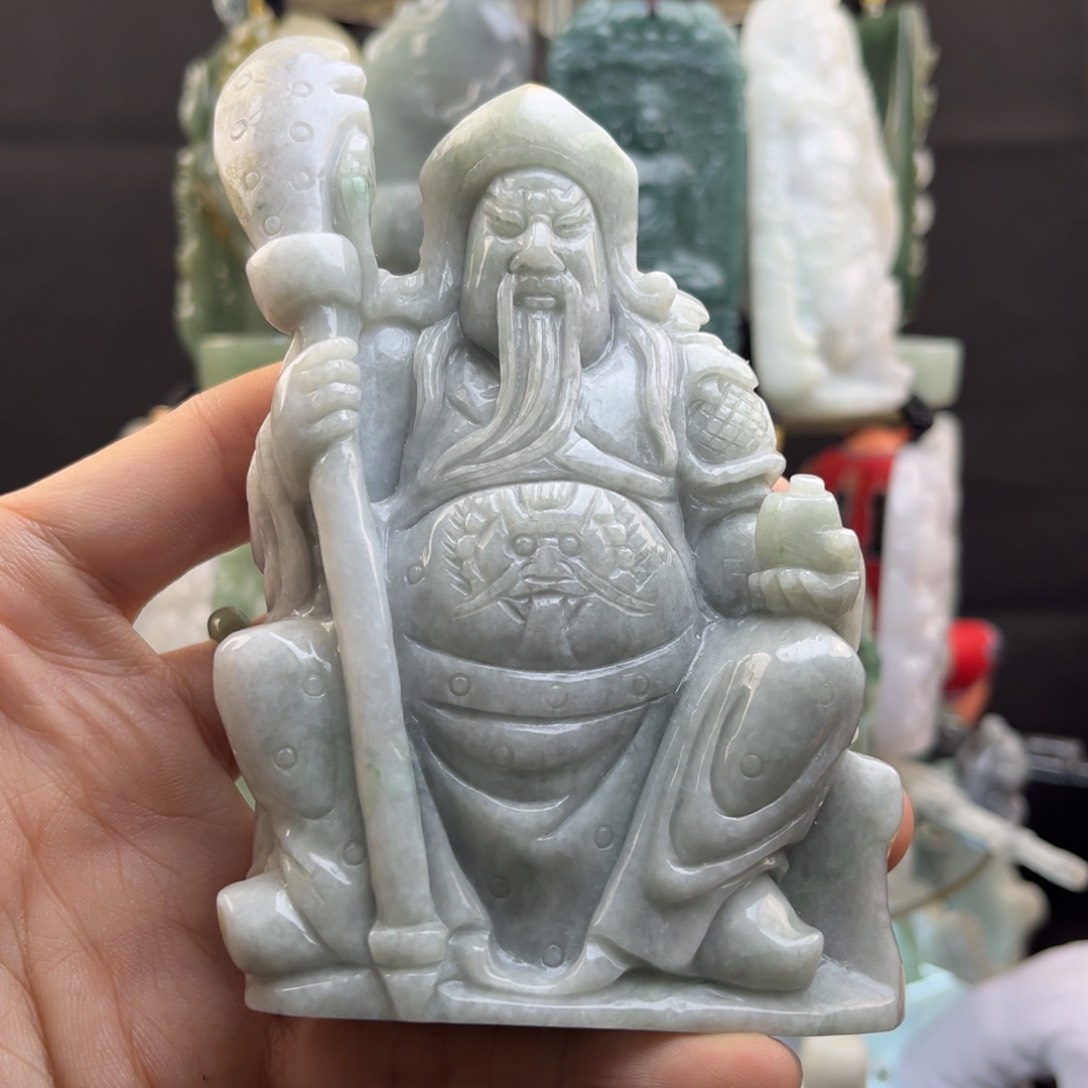 翡翠未镶嵌颈饰꧁****武财神