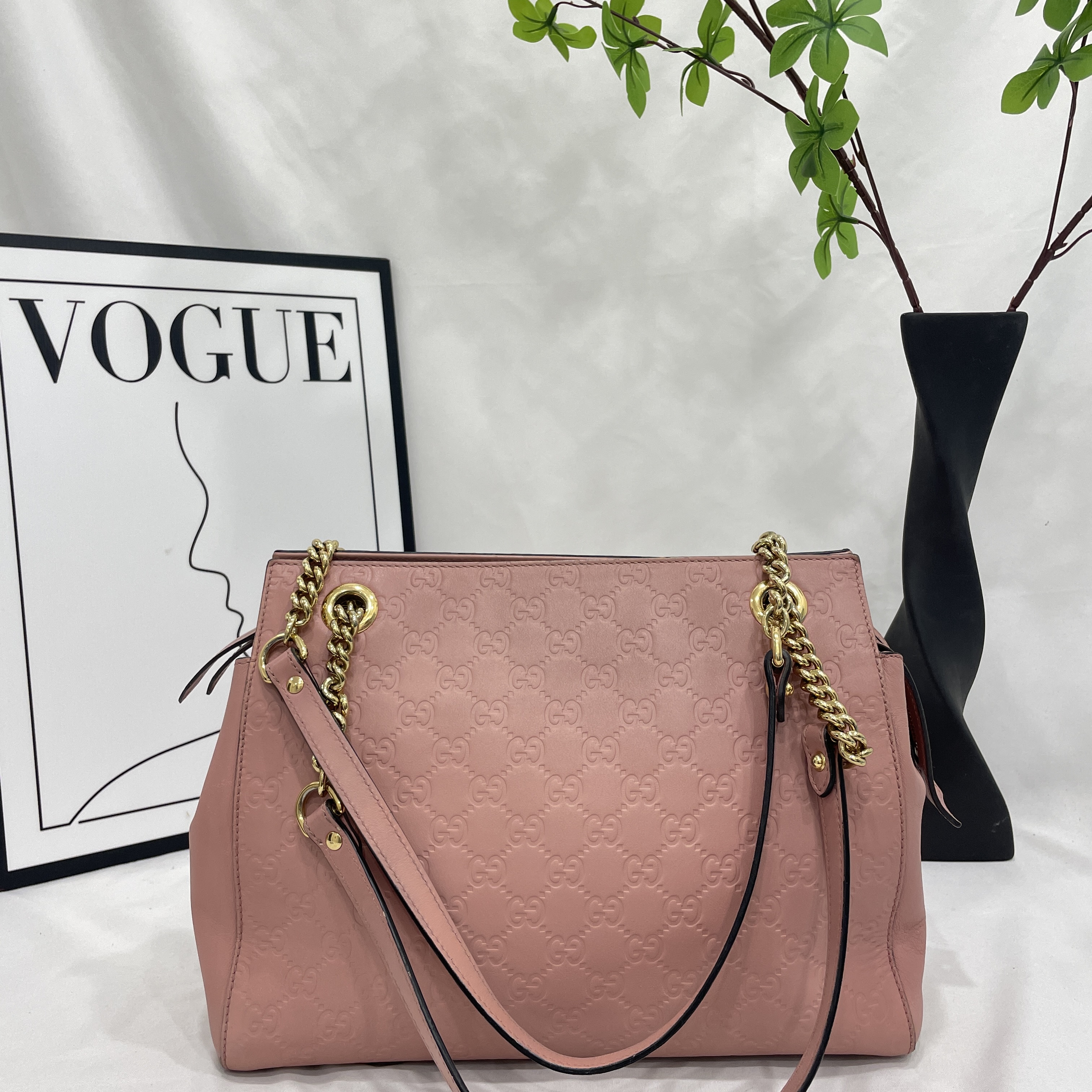 95新 GUCCI/古驰 链条托特单肩包/15286 补色