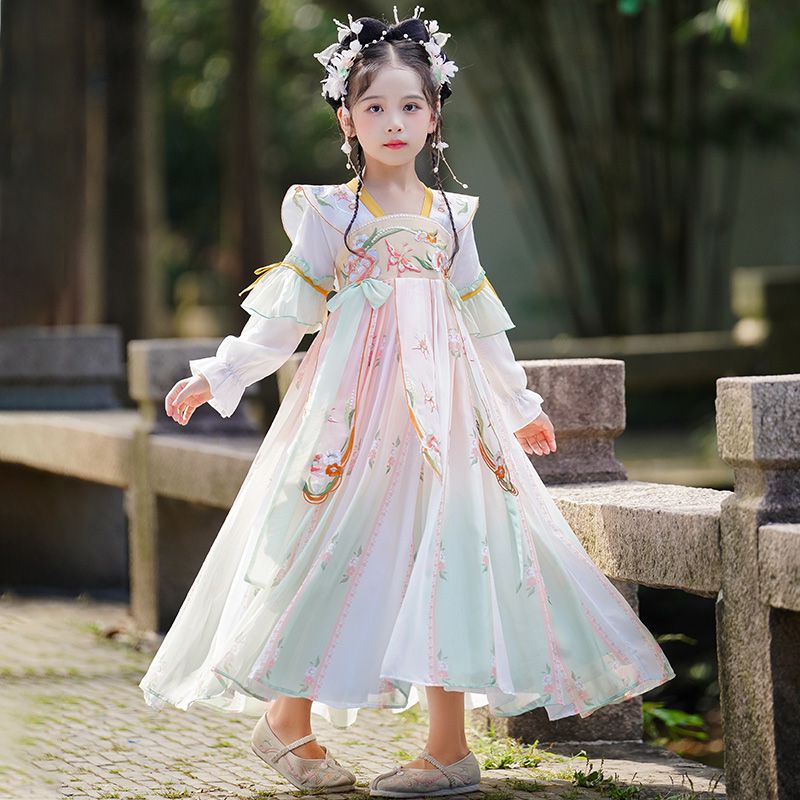 儿童公主夏季装女孩中秋节超仙古风唐装连衣裙2025新款中国风汉服