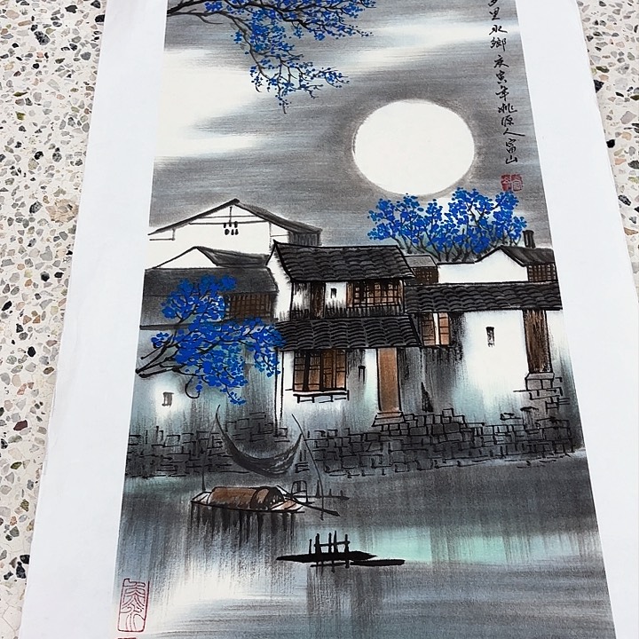 国画孙立芳老先生国际展览原作