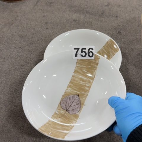 泥塑磁州窑国营2厂盘两只