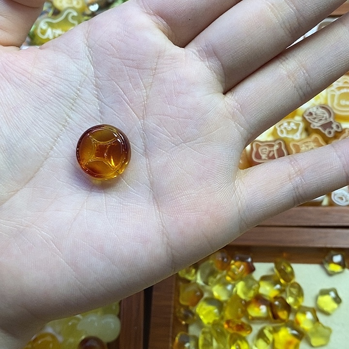 琥珀未镶嵌珠宝奇石钱币