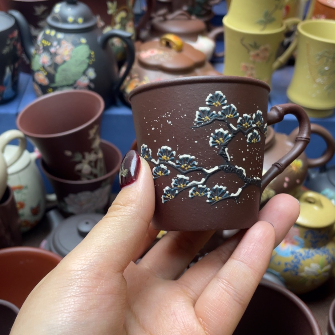 茶杯红泥紫砂主人杯100cc