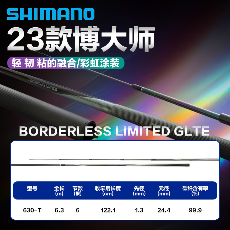 SHIMANO/禧玛诺博大师彩虹版GLTE台钓竿手杆综合休闲钓竿鲫鱼竿