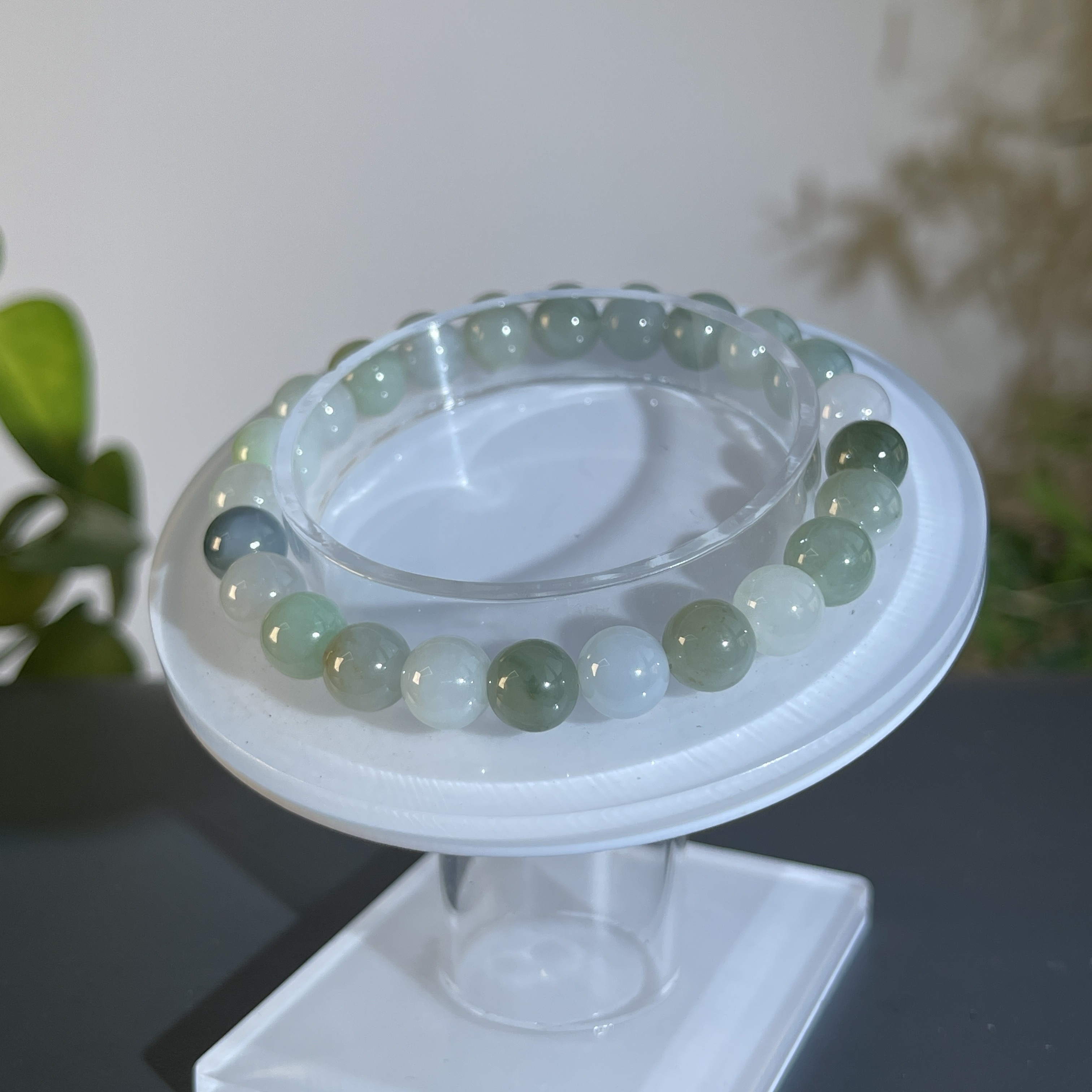 JTW12-012 天然缅甸A货翡翠  翡翠手串