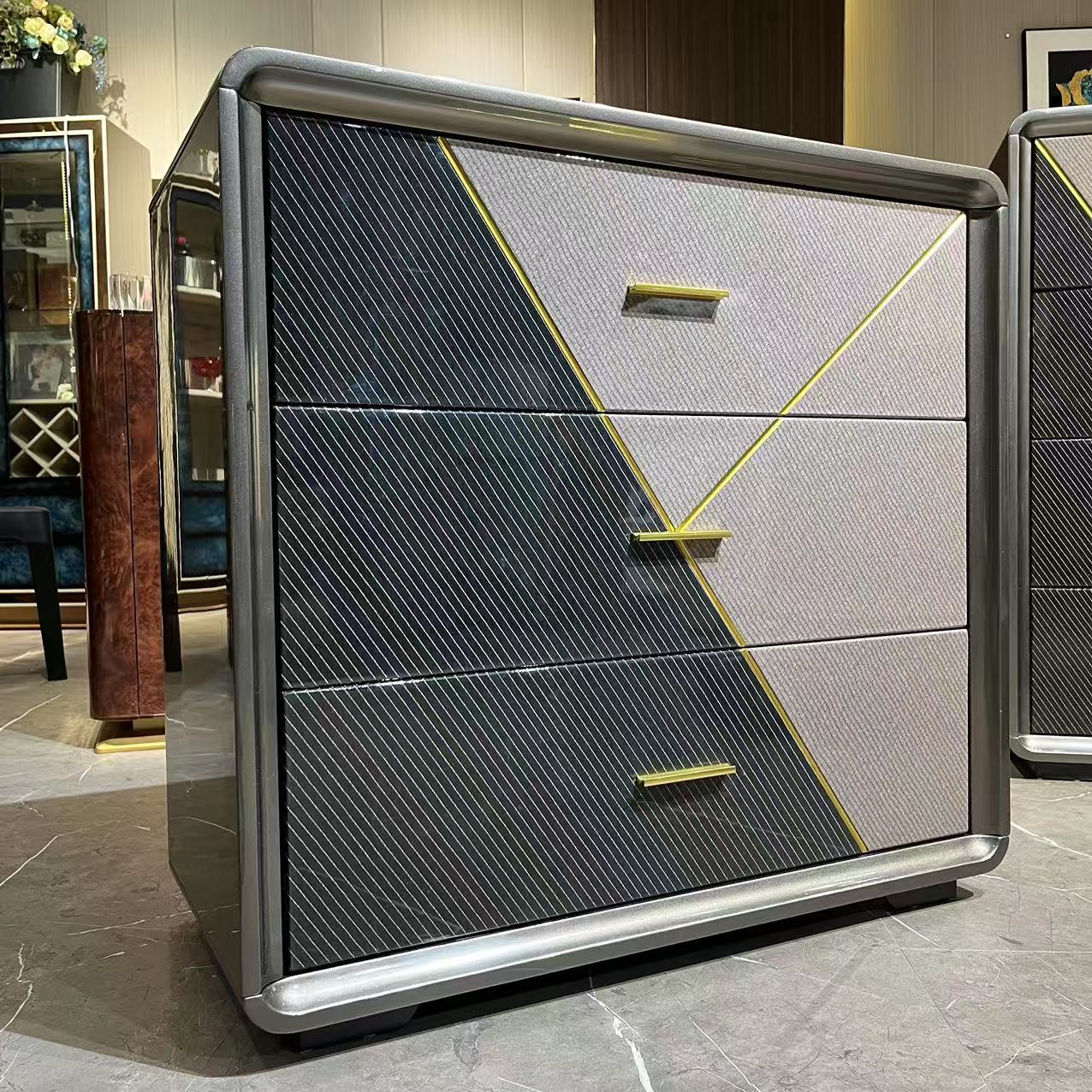 【喜悦家具】轻奢三斗柜 85*40*81