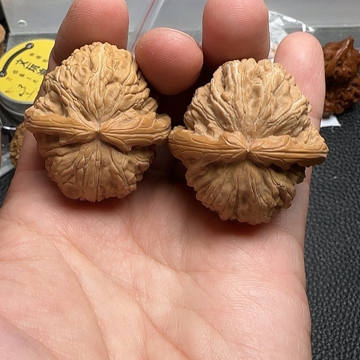 把件文玩核桃7白狮子39尺