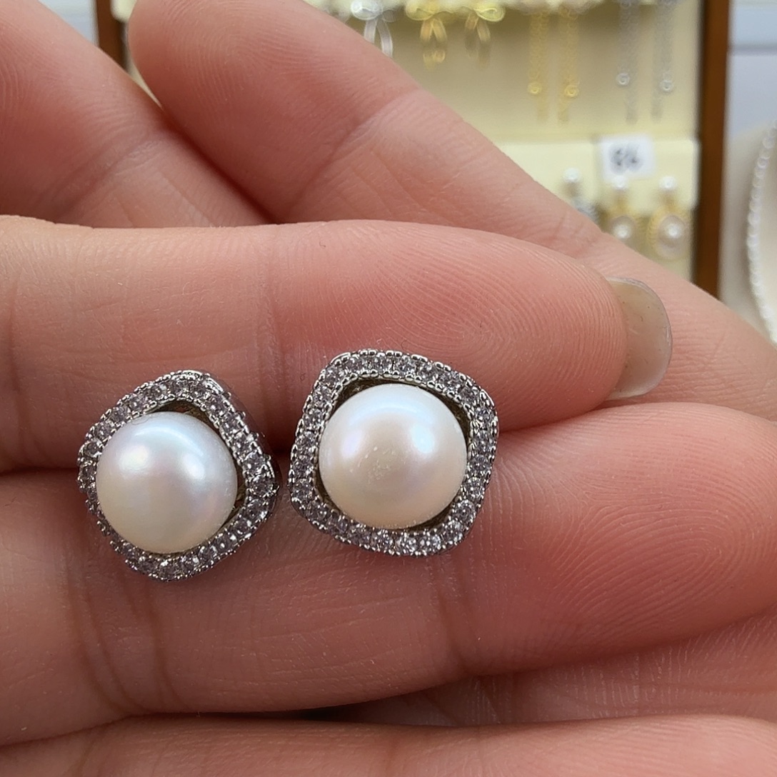 未镶嵌耳饰淡水珍珠162