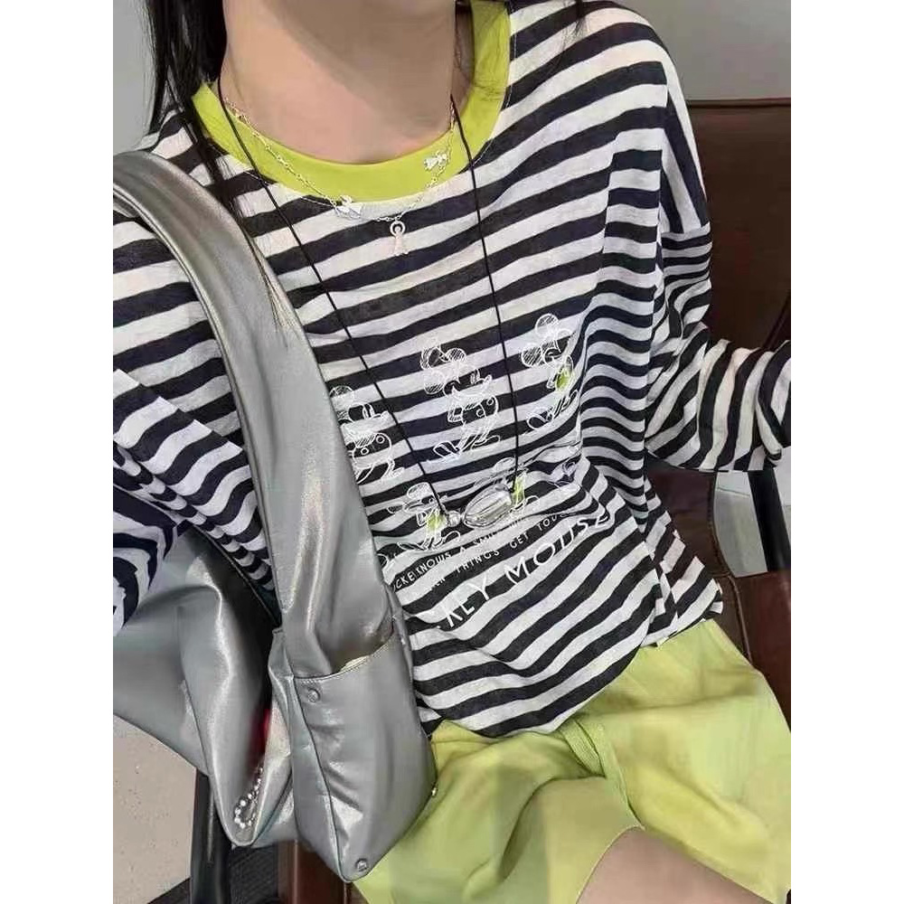 小乔家欧货米奇条纹防晒衣