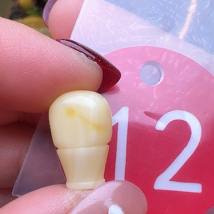 蜜蜡裸石未镶嵌花粉10m m