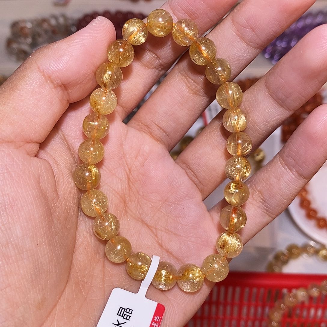 德***柏发晶手链未镶嵌发晶7.9m