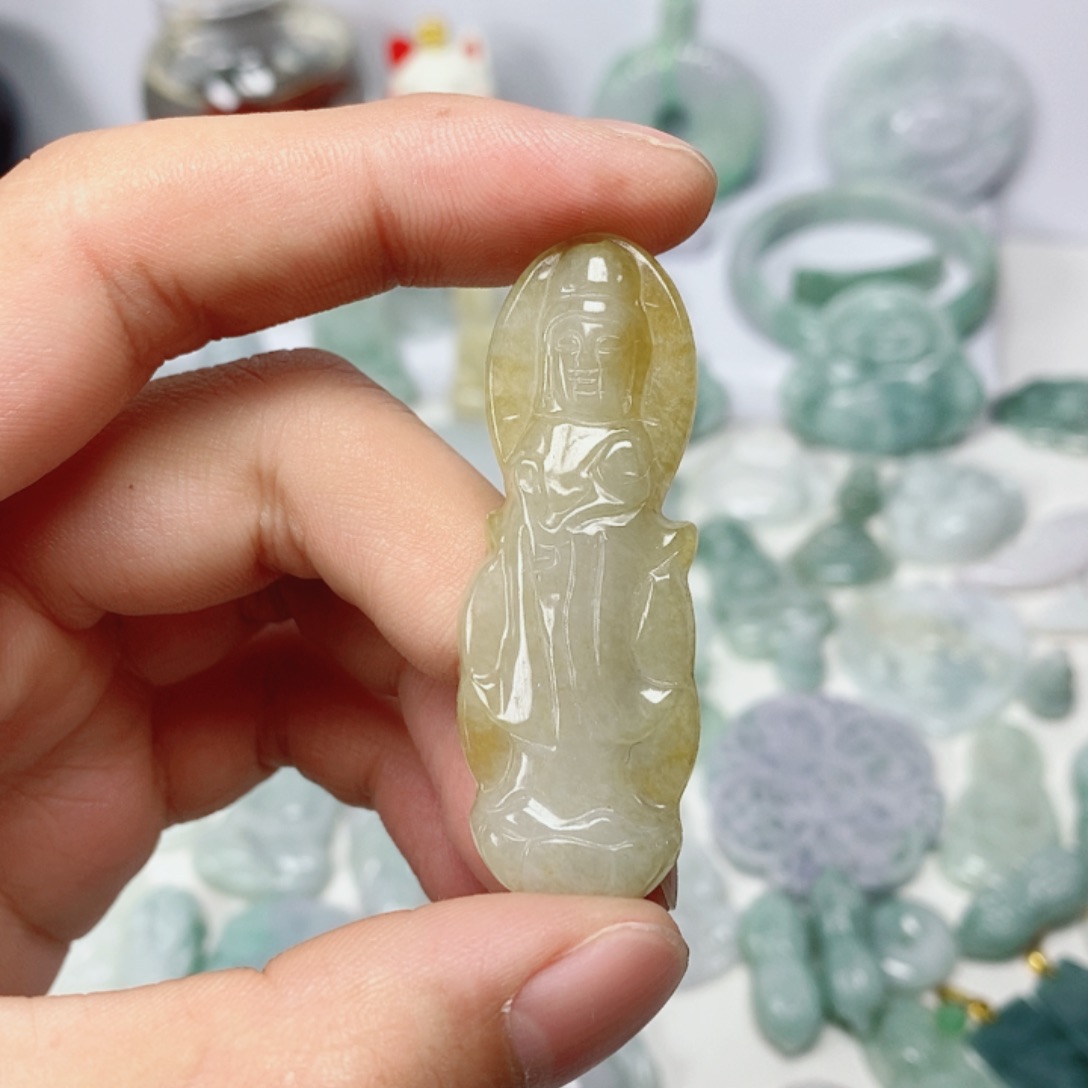 翡翠未镶嵌吊坠(不含链)翡翠