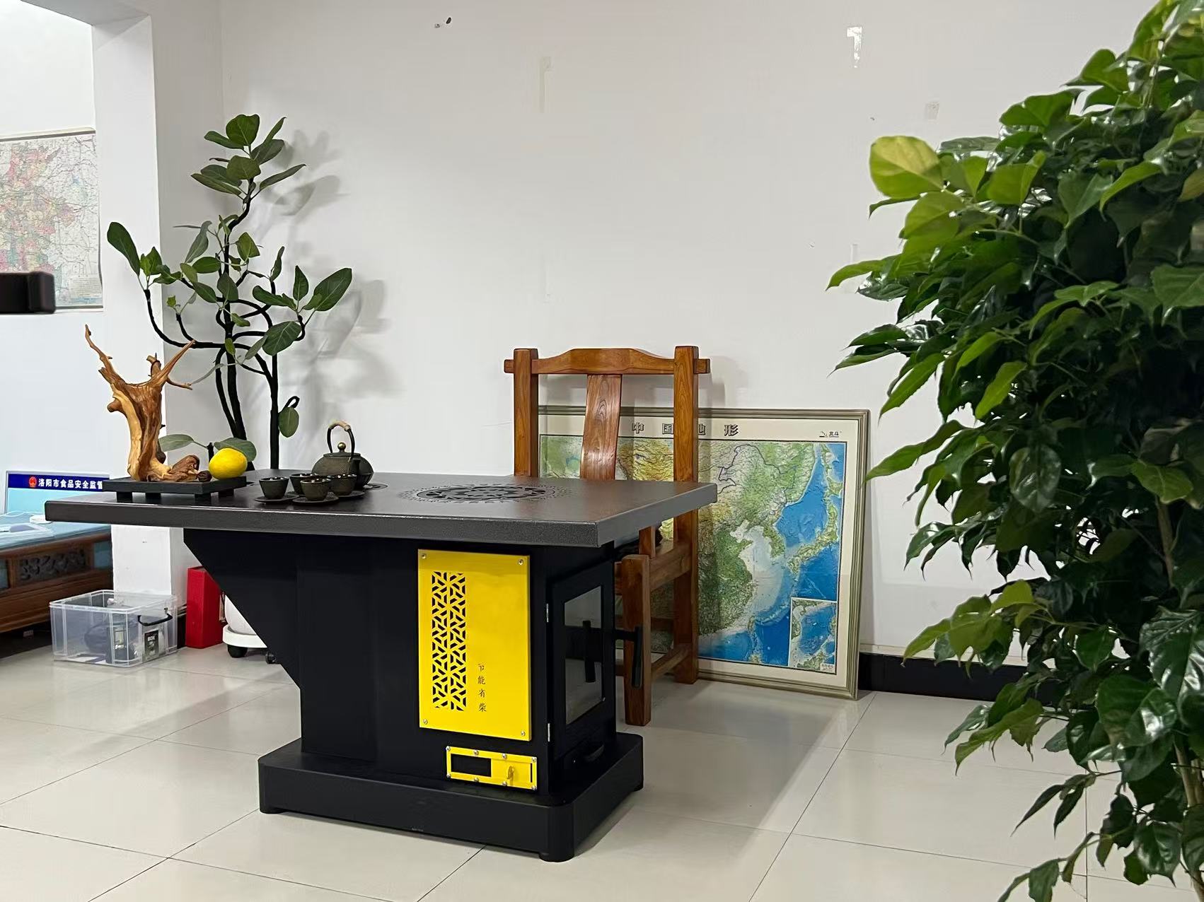 茶台餐桌式观火壁炉