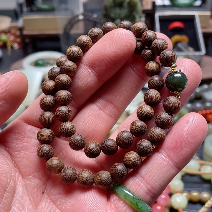 和田玉手串未镶嵌