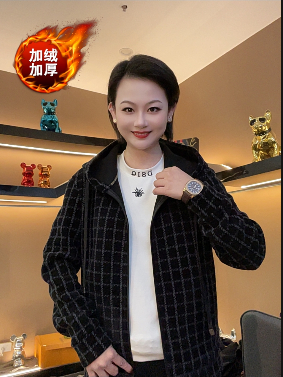 1000克加绒加厚江南婷姐优选欧货男士冬季长袖休闲罗马空气