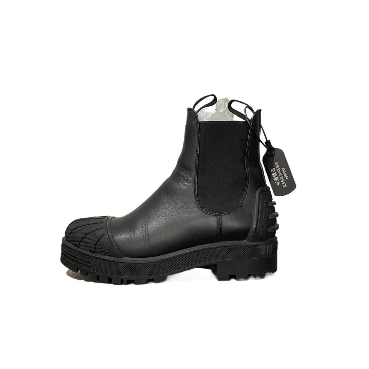 95新 DIOR/迪奥 36码 黑色贝壳头短靴  re9367