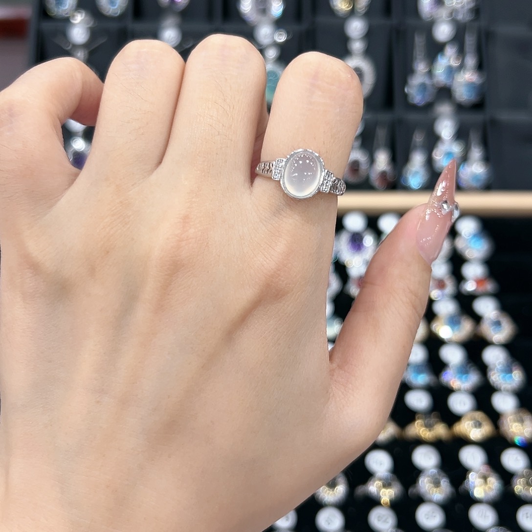 黄晶戒指银S925镶嵌戒指