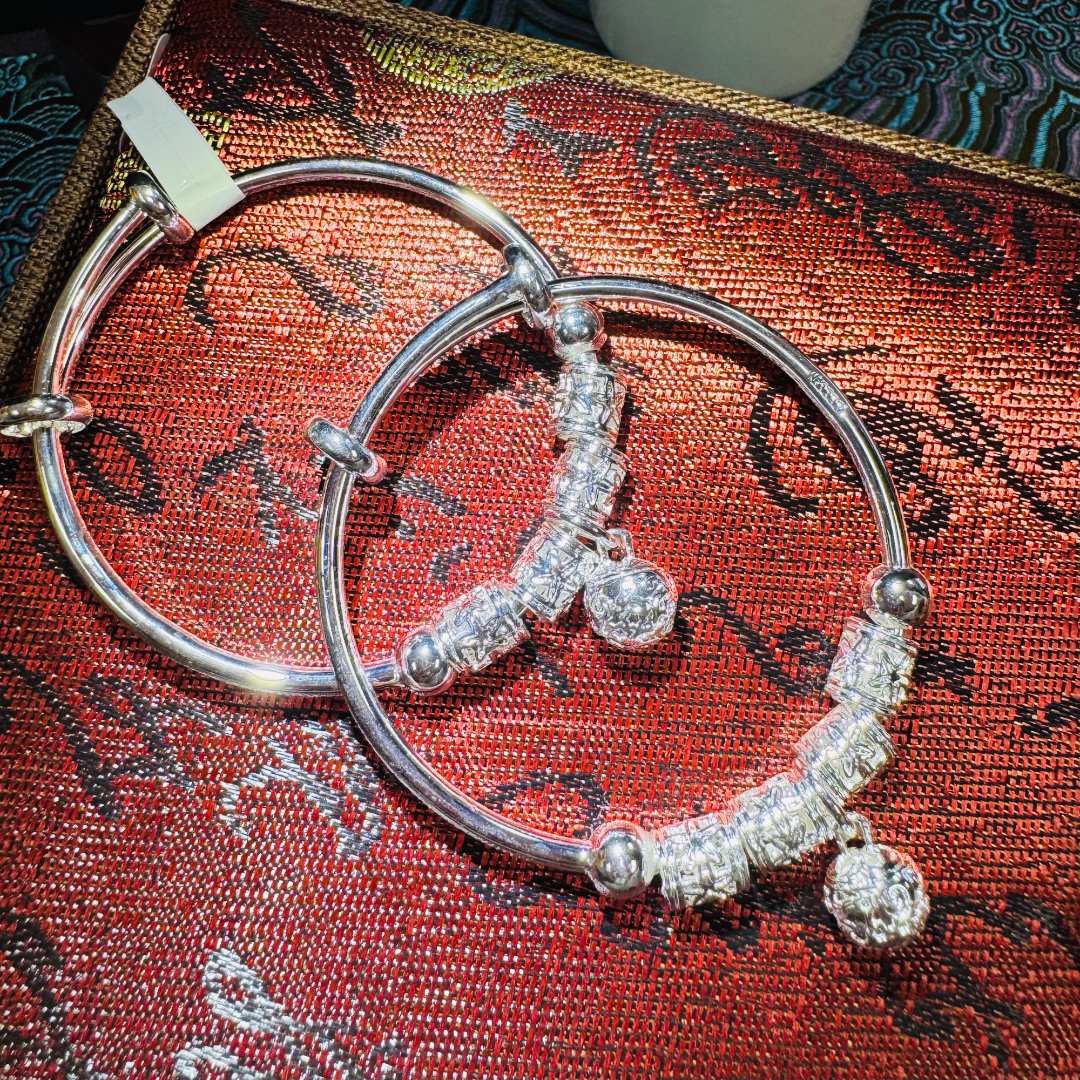 足银手镯  【T】宝宝铃铛手镯 银材质足银SZ0085