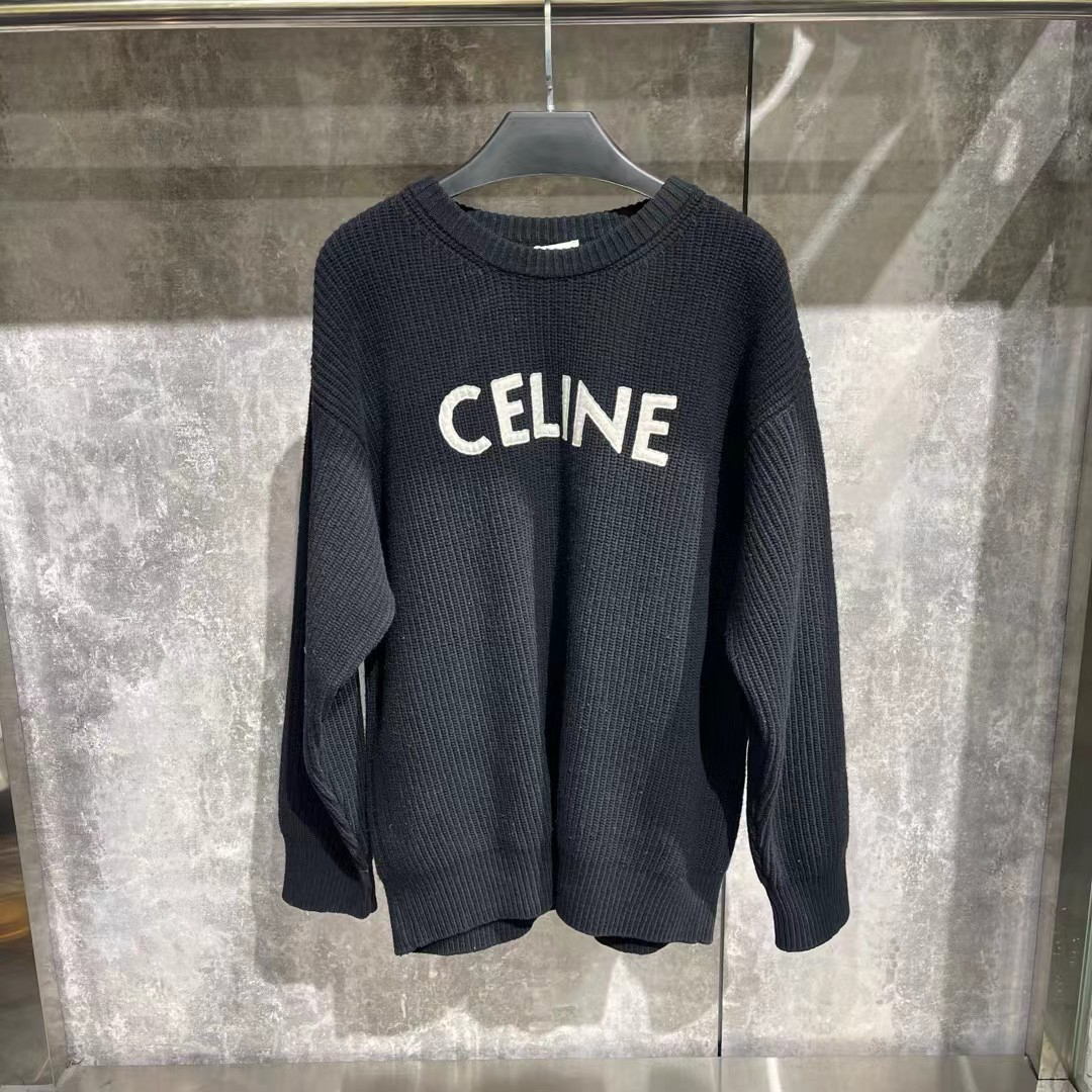99新 Celine/思琳 xxs码/时尚/百搭/卫衣/圆领/羊毛标语毛衣潮流