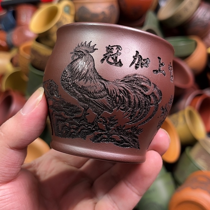 紫砂茶杯全手工紫砂主人杯