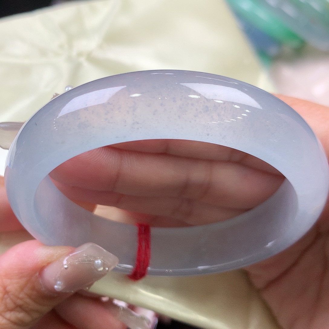 蓉***々翡翠未镶嵌手镯57.6正圈