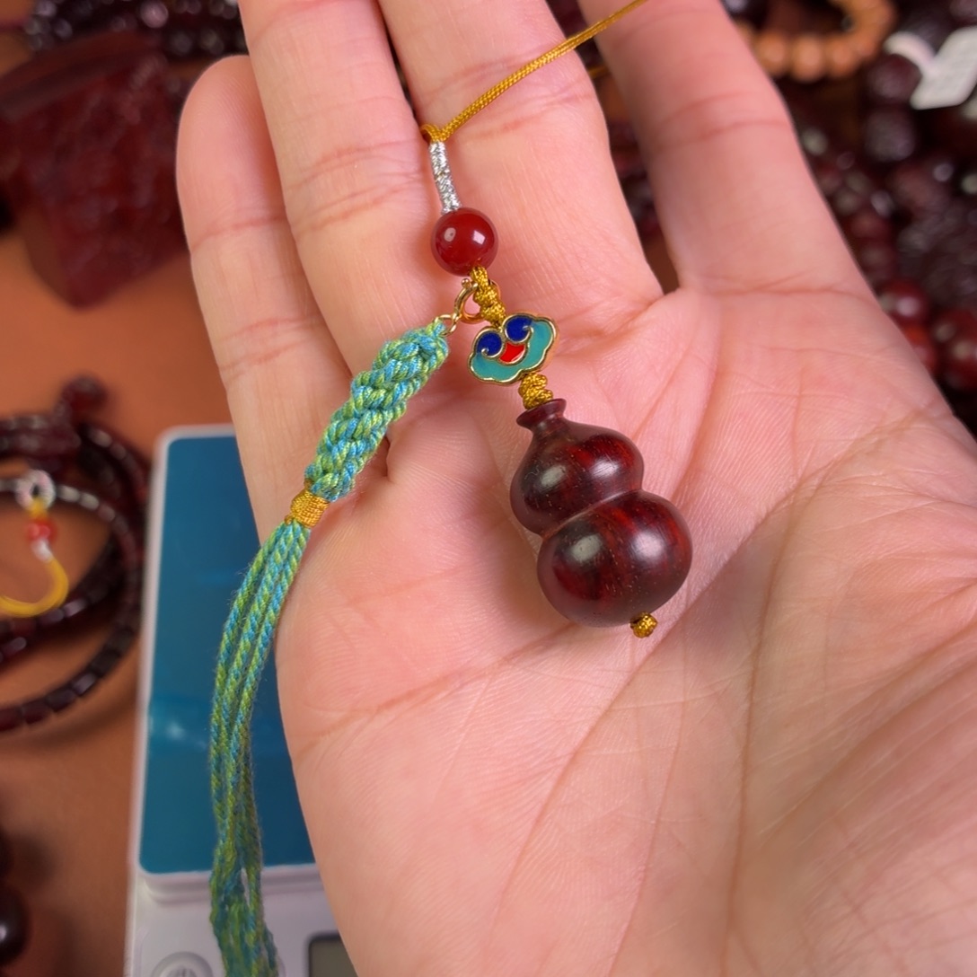 小叶紫檀手串/手链无胶无蜡小葫芦