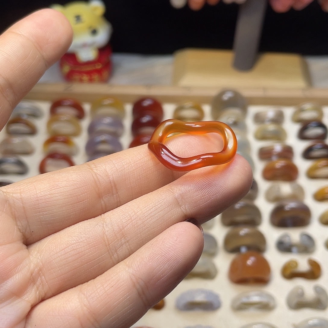 嗯***！玛瑙/玉髓合金戒指