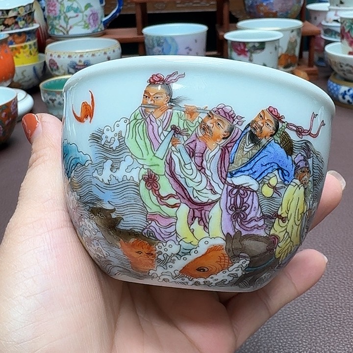 瓷片景德镇仿古手工制作精品展示