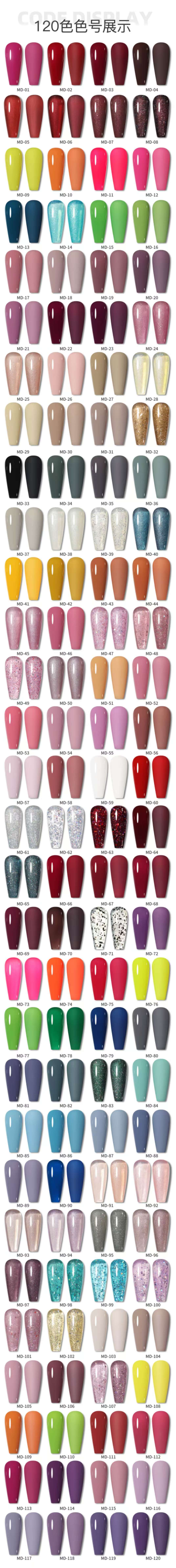 沐沐美甲-新款高饱和美甲店用打孔瓶系列美甲光疗胶151-200