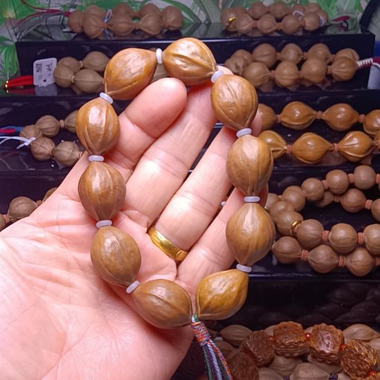 橄榄核手串/手链橄榄核手串三花铁核蒜头料老料1.8+
