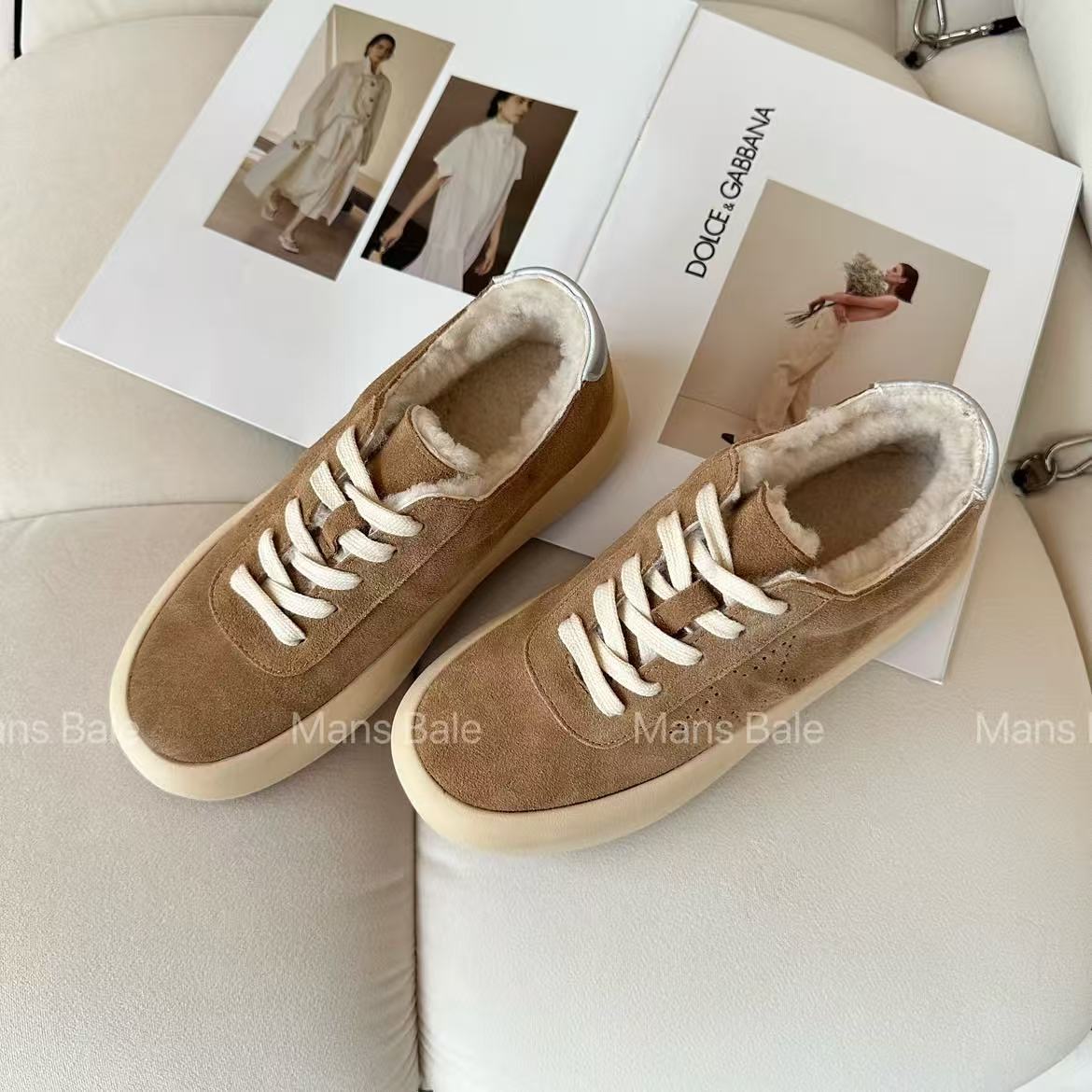 2026冬季头层牛皮羊羔毛勃肯鞋女百搭休闲鞋板鞋