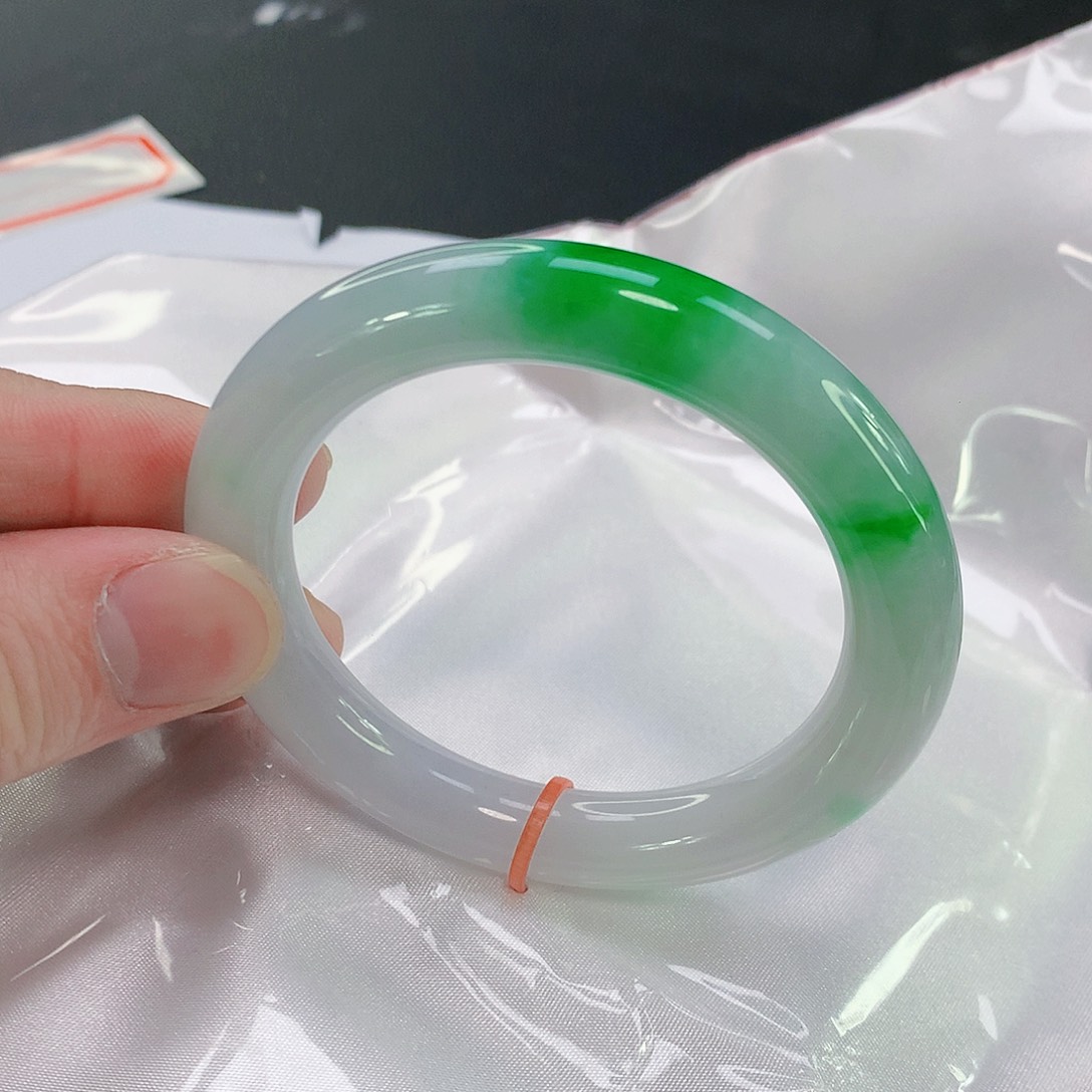 翡翠手镯未镶嵌01缅甸天然翡翠A货